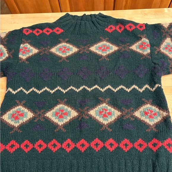 Talbots Dark Green Wool Blend Sweater - Picture 2 of 6